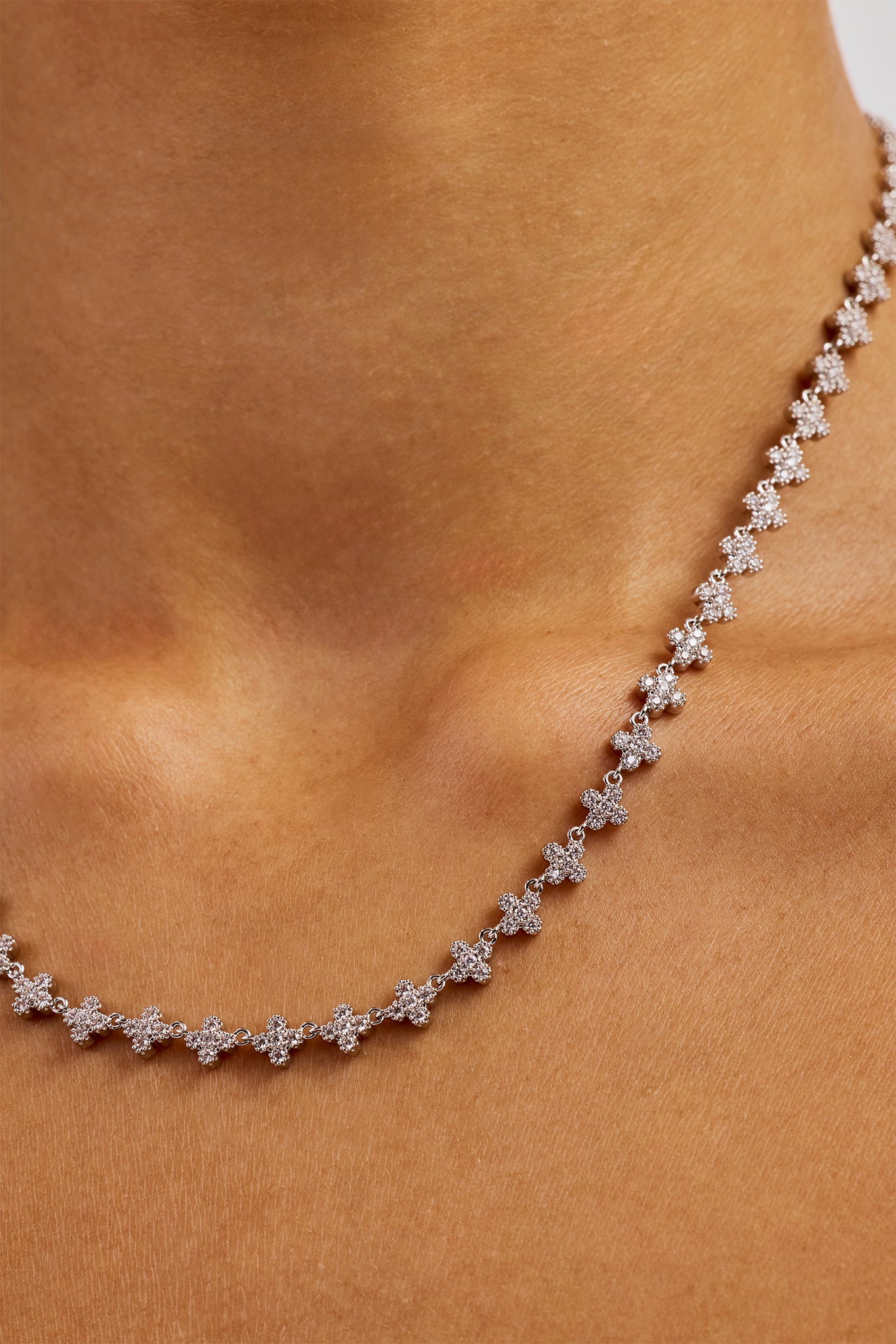 Iced Connecting Motif Chain - 5mm - White